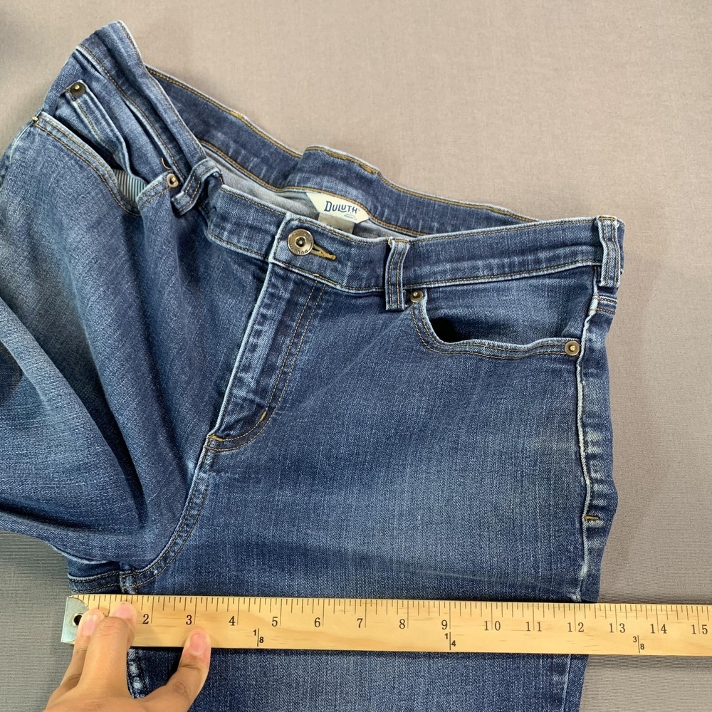 Duluth Trading Co Jeans Women 36x30 Fit Blue Mid Rise Bootcut Stretch Denim - Picture 11 of 16